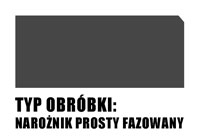 narożnik prosty fazowany